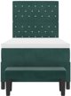 vidaXL Κρεβάτι Box Spring με Στρώμα και Πάγκο 100x200 εκ. Βελούδινο Σκούρο Πράσινο