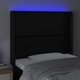 vidaXL Τελείωμα Κρεβατιού με LED, Μαύρο 103x16x118/128cm, Συνθετικό Δέρμα