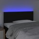Προσκέφαλο κρεβατιού vidaXL με LED, μαύρο, 100x5x78/88 εκ, ύφασμα