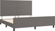 vidaXL Rama κρεβατιού με κεφαλάρι, γκρι, 160x200 cm, επενδυμένο με συνθετικό δέρμα