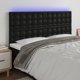 vidaXL Κεφαλάρι κρεβατιού, μαύρο, 160x5x118/128 cm, τεχνητό δέρμα