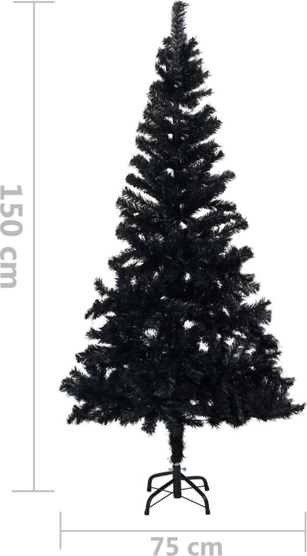 vidaXL Choinka sztuczna na stojaku Czarna