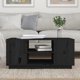 vidaXL vidaXL Stolik kawowy, czarna, 90x49x40,5 cm, lite drewno sosnowe