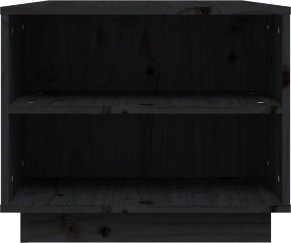 vidaXL vidaXL Stolik kawowy, czarna, 90x49x40,5 cm, lite drewno sosnowe