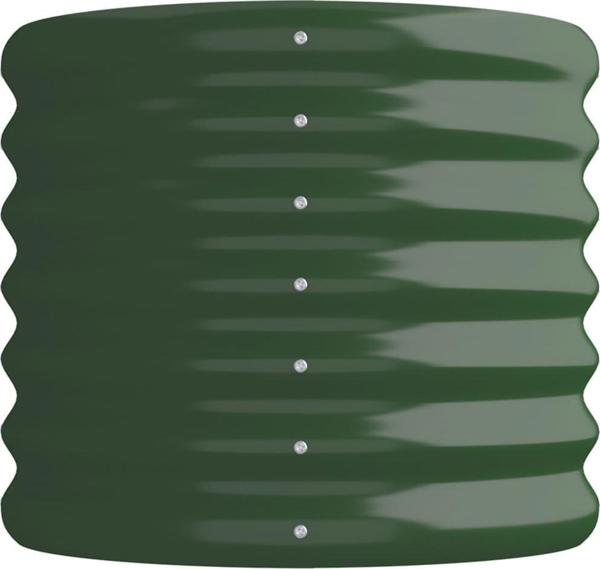 vidaXL vidaXL Donica ogrodowa, malowana proszkowo stal, 114x40x36 cm, zielona