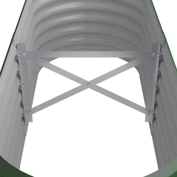 vidaXL vidaXL Donica ogrodowa, malowana proszkowo stal, 114x40x36 cm, zielona