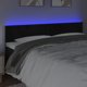 vidaXL προσκέφαλο κρεβατιού με LED, μαύρο, 160x5x78/88 cm, βελούδο