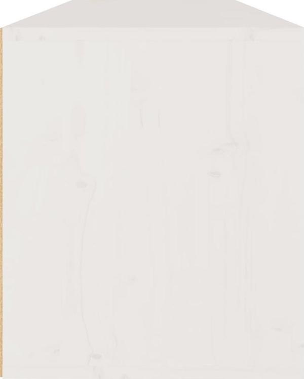 Επιτοίχια ντουλάπα vidaXL, λευκή, 100x30x35 cm, μασίφ πεύκο