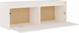 Επιτοίχια ντουλάπα vidaXL, λευκή, 100x30x35 cm, μασίφ πεύκο