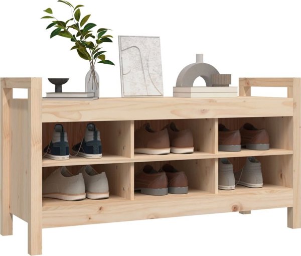 vidaXL Παγκάκι για Αίθουσα Εισόδου, 110x40x60 εκ., Μασίφ Πεύκο