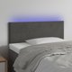 vidaXL Κεφαλάρι για κρεβάτι με LED, σκούρο γκρι, 100x5x78/88 εκ., βελούδο