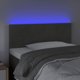 vidaXL Κεφαλάρι για κρεβάτι με LED, σκούρο γκρι, 100x5x78/88 εκ., βελούδο