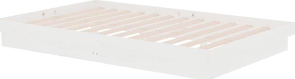 vidaXL λευκή κρεβατοκάμαρα από συμπαγές ξύλο, 120x190 εκ., διπλό κρεβάτι