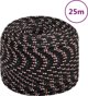 vidaXL Ναυτικό Σχοινί μαύρο 8 mm 25 m πολυπροπυλένιο
