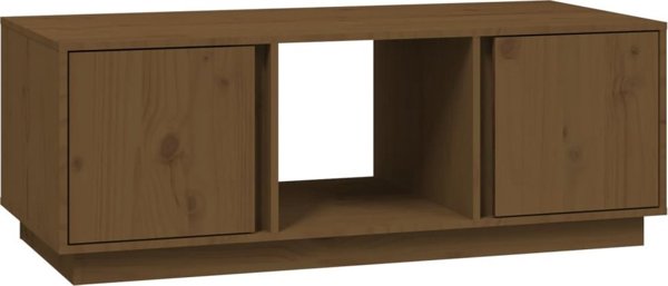 vidaXL Τραπεζάκι σαλονιού, χρώμα καφέ μέλι, 110x50x40 cm, μασίφ πεύκο