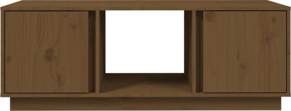 vidaXL Τραπεζάκι σαλονιού, χρώμα καφέ μέλι, 110x50x40 cm, μασίφ πεύκο