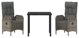 vidaXL Σετ Τραπεζαρίας Εξωτερικού Χώρου 5 Τεμαχίων από Γκρι Πολυρατάν