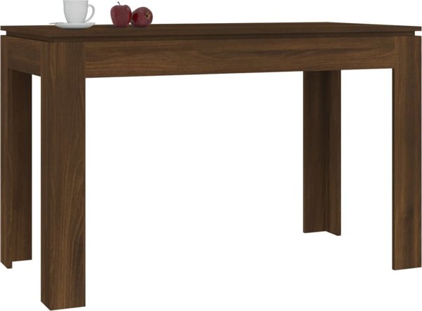 vidaXL Τραπέζι τραπεζαρίας καφέ δρυς 120x60x76 εκ.