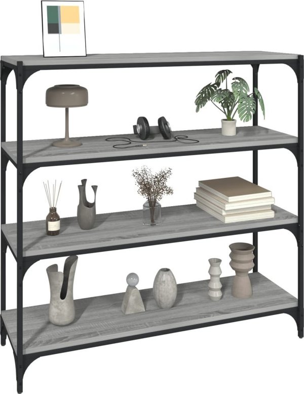 vidaXL Βιβλιοθήκη σε γκρι δρυς Sonoma 100x33x100 cm