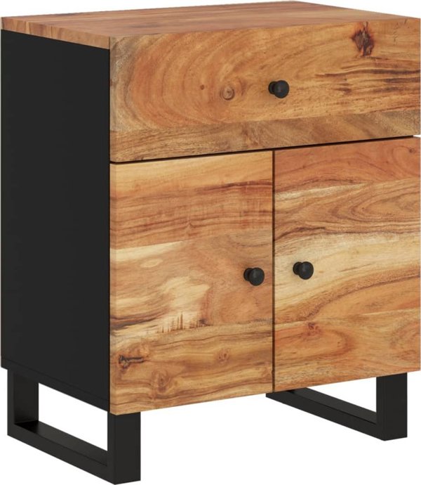 vidaXL vidaXL Szafka nocna, 50x33x60 cm, lite drewno akacjowe