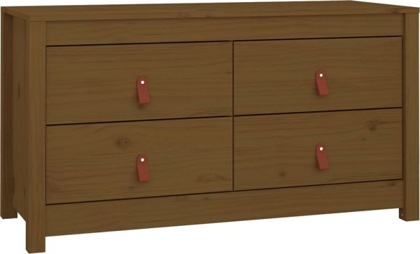 vidaXL Komoda miodowy braz 100x40x54 cm lite drewno sosnowe
