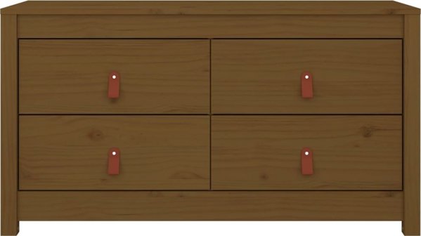 vidaXL Komoda miodowy braz 100x40x54 cm lite drewno sosnowe