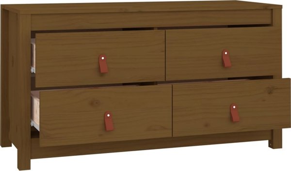 vidaXL Komoda miodowy braz 100x40x54 cm lite drewno sosnowe