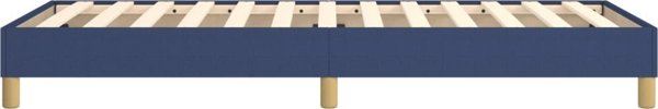 vidaXL Κρεβάτι κοντινεντάλ, μπλε, υφασμάτινο, 100x200 εκ.