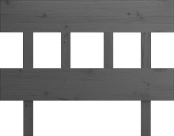 vidaXL Κεφαλάρι κρεβατιού, γκρι, 103,5x3x81 cm, από μασίφ πεύκο