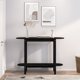 vidaXL Stolik konsolowy, czarny, 110x40x80 cm, lite drewno sosnowe