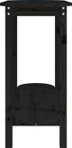 vidaXL Stolik konsolowy, czarny, 110x40x80 cm, lite drewno sosnowe