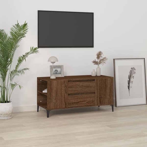 vidaXL Έπιπλο για τηλεόραση, καφέ δρυς, 102x44,5x50 cm