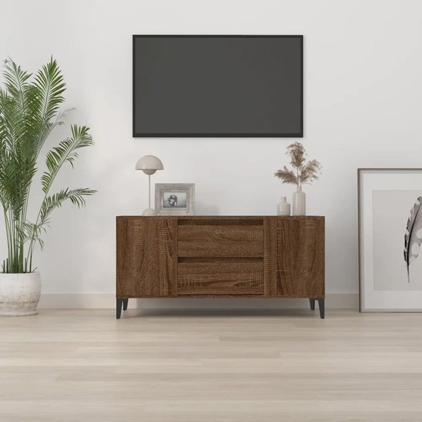 vidaXL Έπιπλο για τηλεόραση, καφέ δρυς, 102x44,5x50 cm