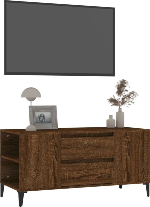vidaXL Έπιπλο για τηλεόραση, καφέ δρυς, 102x44,5x50 cm