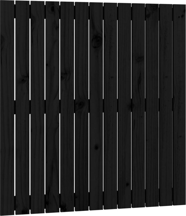 vidaXL κεφαλάρι κρεβατιού, μαύρο, 82,5x3x90 cm, μασίφ πεύκο