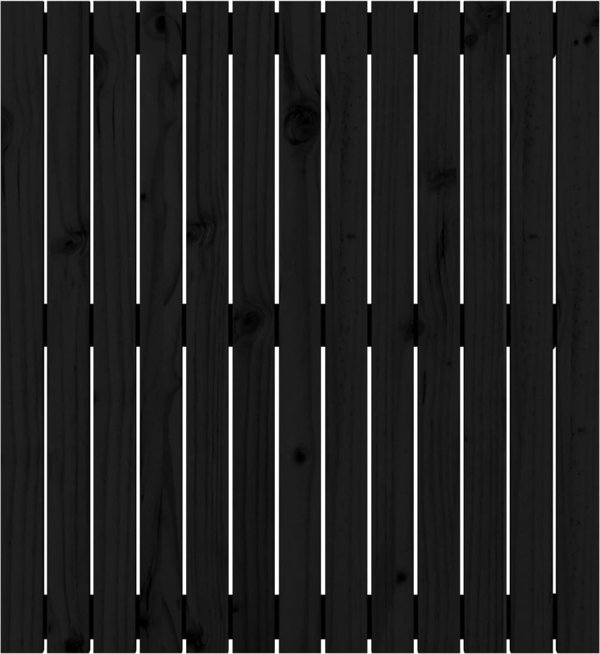 vidaXL κεφαλάρι κρεβατιού, μαύρο, 82,5x3x90 cm, μασίφ πεύκο