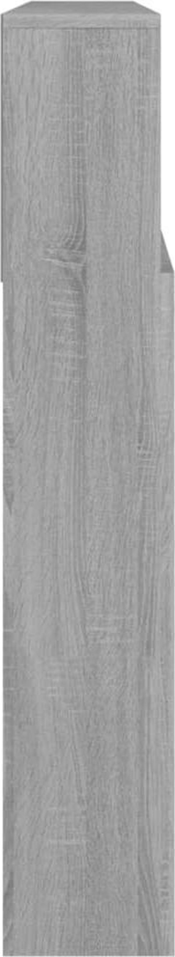vidaXL Κεφαλάρι κρεβατιού με ράφια, γκρι δρυς Sonoma, 220x19x103,5 cm