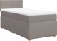 vidaXL Κρεβάτι Continental με στρώμα, ταουπέ, ύφασμα, 100x200 εκ.