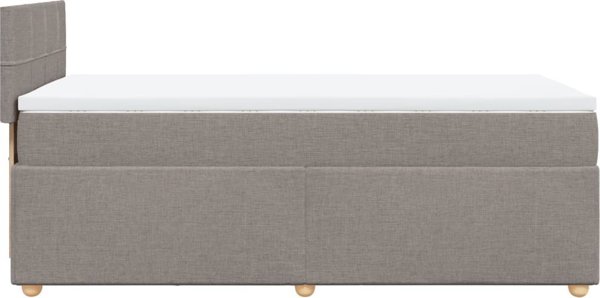 vidaXL Κρεβάτι Continental με στρώμα, ταουπέ, ύφασμα, 100x200 εκ.