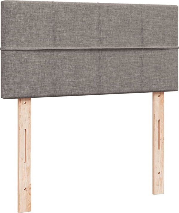 vidaXL Κρεβάτι Continental με στρώμα, ταουπέ, ύφασμα, 100x200 εκ.