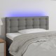 vidaXL Zaglowek do lozka z LED ciemnoszary 90x5x78/88 cm tkanina