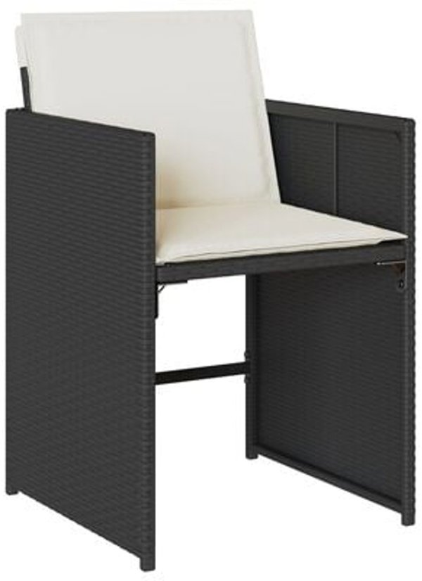 Σετ 5 Καρεκλών Κήπου vidaXL από Μπεζ Polyrattan με Μαξιλάρια