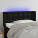 vidaXL Κεφαλάρι κρεβατιού με LED, μαύρο, 103x16x78/88 cm, τεχνητό δέρμα