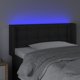 vidaXL Κεφαλάρι κρεβατιού με LED, μαύρο, 103x16x78/88 cm, τεχνητό δέρμα