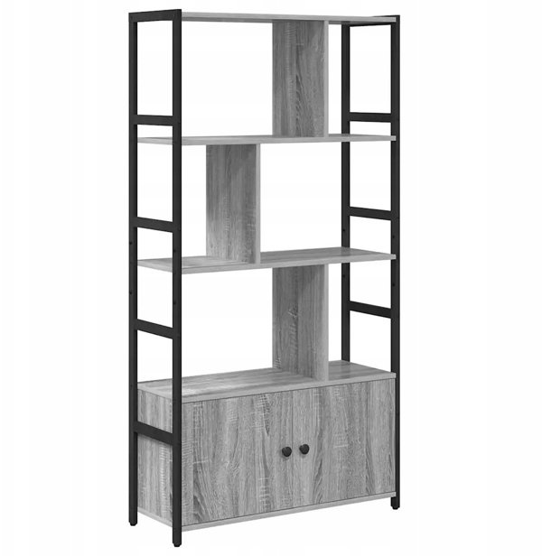 vidaXL Ράφι Βιβλιοθήκη 80x30x155,5 εκ. Γκρι Δρυς Σονόμα