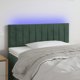 vidaXL Κεφαλάρι Κρεβατιού με LED, Σκούρο Πράσινο, 100x5x78/88 cm, Βελούδο