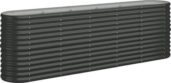 vidaXL vidaXL Donica ogrodowa, malowana proszkowo stal, 224x40x68 cm antracyt