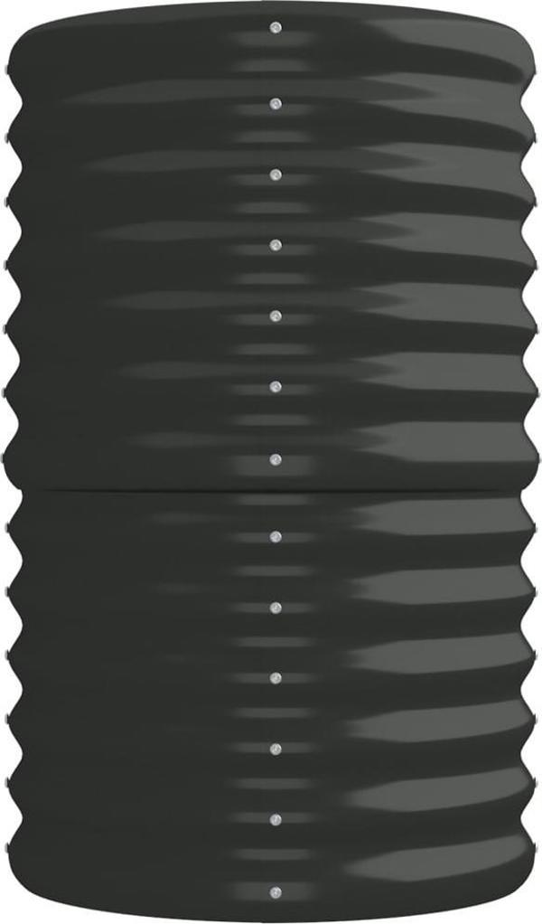 vidaXL vidaXL Donica ogrodowa, malowana proszkowo stal, 224x40x68 cm antracyt