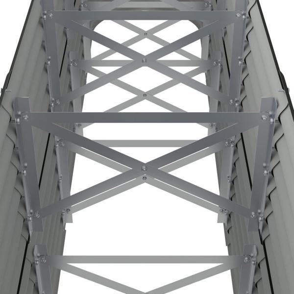 vidaXL vidaXL Donica ogrodowa, malowana proszkowo stal, 224x40x68 cm antracyt