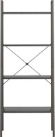 vidaXL Ράφι σκάλα με 4 ράφια, μαύρο, 56x35x140 cm
